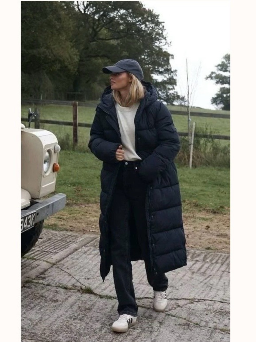 NA-KD 38 (US 8) Long Padded Jacket Puffer Winter Coat Black Flaws See Details